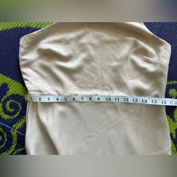 Anthropologie BHLDN Dylan One-Shoulder Satin Formal Cocktail Maxi Dress 12 NWOT - Picture 15 of 16